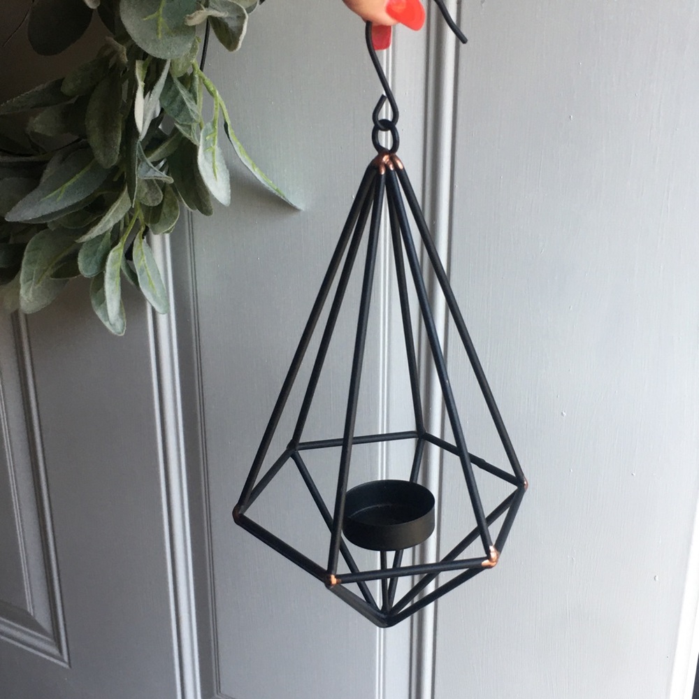 Prism Geo Votive Candle Pendant Holder Indoor out